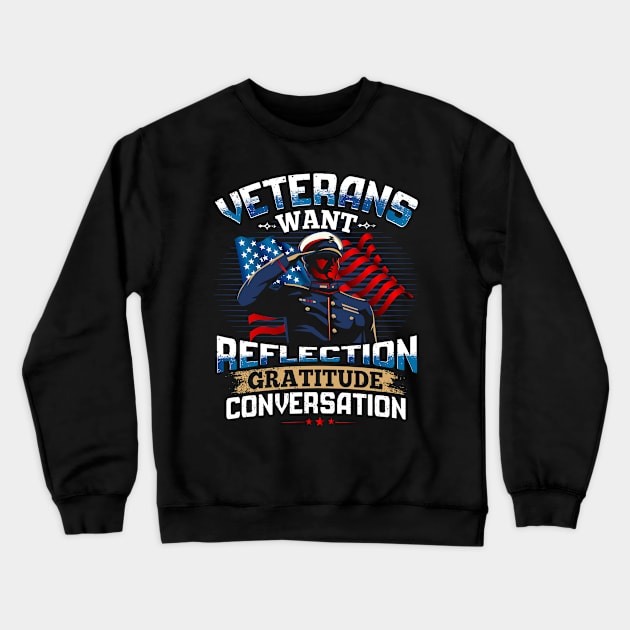 veterans day gifts Crewneck Sweatshirt by Jandjprints